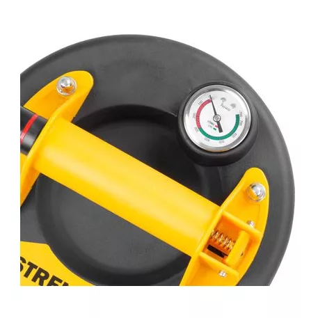 Üvegtábla emelő Strend Pro, tapadókorongos, 1-kupolás, manométerrel, 20 cm, max. 120 kg