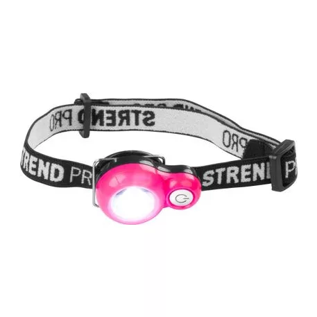 Fejlámpa Strend Pro Headlight, LED, 15 lm, mini, rózsaszín/kék, Sellbox 8 db