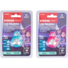 Fejlámpa Strend Pro Headlight, LED, 15 lm, mini, rózsaszín/kék, Sellbox 8 db