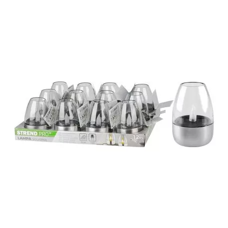 Lámpa Strend Pro Garden, rozsdamentes acél, szolár, 6x8,5 cm, 1x LED, Sellbox 12 db