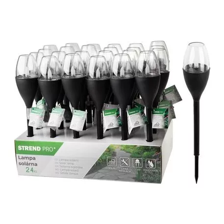 Lámpa Strend Pro Garden, műanyag, lánghatás, szolár, 6,5x40 cm, 1x LED, Sellbox 24 db