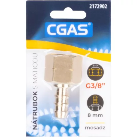 Egyirányú szelep, menet G G3/8''-LH, anyával