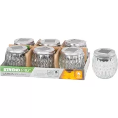   Lámpa Strend Pro Garden, szolár, lánghatás, 6x LED, meleg fehér, 10x10 cm, Sellbox 6 db