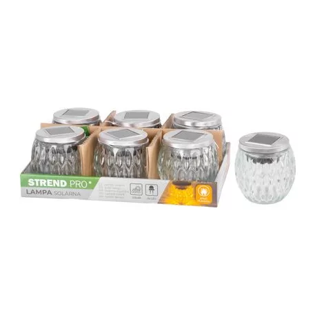 Lámpa Strend Pro Garden, szolár, lánghatás, 6x LED, meleg fehér, 10x10 cm, Sellbox 6 db