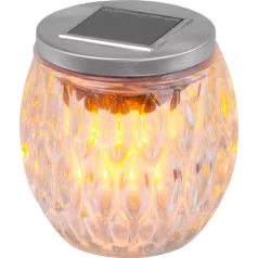   Lámpa Strend Pro Garden, szolár, lánghatás, 6x LED, meleg fehér, 10x10 cm, Sellbox 6 db