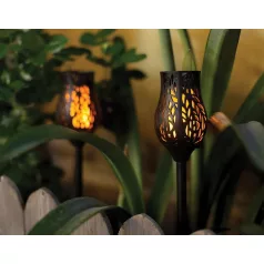   Lámpa Strend Pro Garden, tulipán, 12x LED, 8x8x53 cm, csomag. 2 db