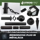 Lámpa Strend Pro Garden, lánc, kerítés, kertbe, 2x szolár lámpa, 1x LED, 16,5x16,5x71,5 cm
