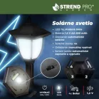 Lámpa Strend Pro Garden, lánc, kerítés, kertbe, 2x szolár lámpa, 1x LED, 16,5x16,5x71,5 cm