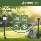 Lámpa Strend Pro Garden, lánc, kerítés, kertbe, 2x szolár lámpa, 1x LED, 16,5x16,5x71,5 cm