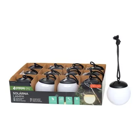 Lámpa Strend Pro Garden Glob, szolár, 1xLED, 10 cm, Sellbox 12 db
