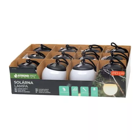 Lámpa Strend Pro Garden Glob, szolár, 1xLED, 10 cm, Sellbox 12 db