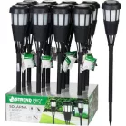 Strend Pro Kerti napelemes lámpa, fekete, 6x LED, 7,5x51 cm