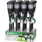 Strend Pro Kerti napelemes lámpa, fekete, 6x LED, 7,5x51 cm