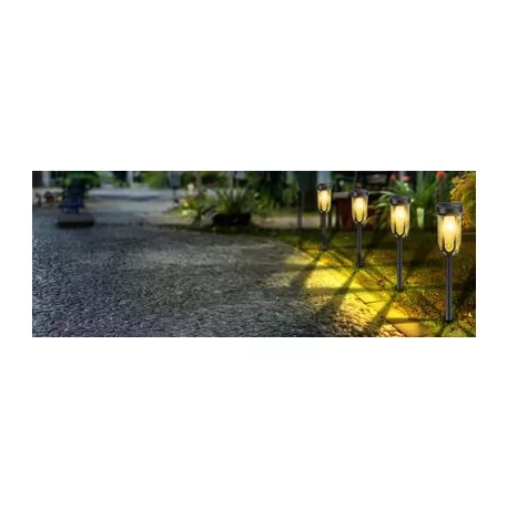 Lámpa Strend Pro Garden Elis, szolár, fekete, LED, 7,5x42 cm, Sellbox 12 db