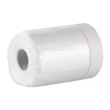 Fólia takaró Strend Pro, 550 mm, H-30 m, PE, festő, maszkoló szalaggal, padlóra takaró