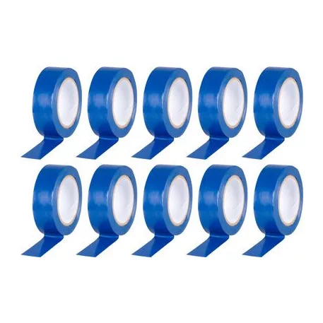 Szalag Strend Pro, 19 mm, L-10 m, max. 80°C, 600V, kék, szigetelő, ragasztó, PVC, csomag 10 db