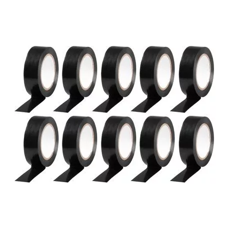 Szalag Strend Pro, 19 mm, L-10 m, max. 80°C, 600V, fekete, szigetelő, ragasztó, PVC, csomag 10 db