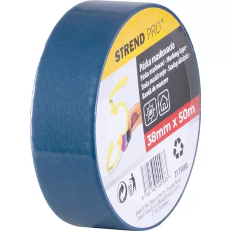 Szalag Strend Pro, 38 mm, L-50 m, maszkoló, kék, UV stabil, külső, ragasztó