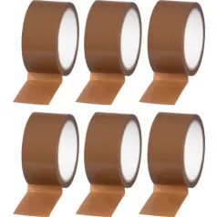   Szalag Strend Pro, 48 mm, L-50 m, 45 µm OPP, csomagoló, ragasztó, barna, csomag 6 db