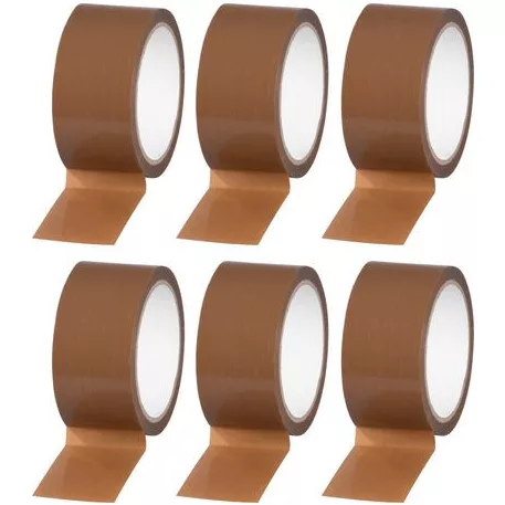 Szalag Strend Pro, 48 mm, L-50 m, 45 µm OPP, csomagoló, ragasztó, barna, csomag 6 db