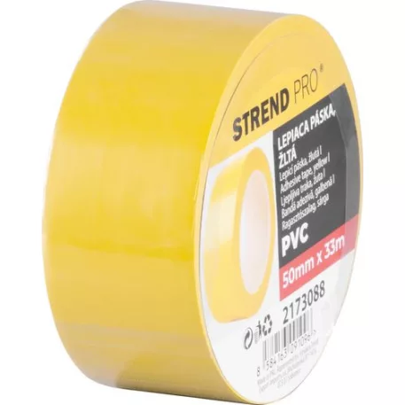 Szalag Strend Pro, 50 mm, L-33 m, ragasztó, sárga, PVC