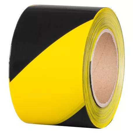 Szalag Strend Pro, 80 mm, L-250 m, PE, figyelmeztető, sárga/fekete