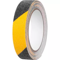   Szalag Strend Pro, 25 mm, L-5 m, ragasztó, csúszásgátló, extra tartós, fekete/sárga