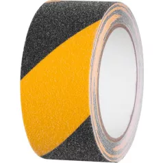   Szalag Strend Pro, 50 mm, L-5 m, ragasztó, csúszásgátló, extra tartós, fekete/sárga