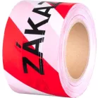Szalag Strend Pro, 80 mm, L-250 m, figyelmeztető, piros/fehér "BELÉPNI TILOS"