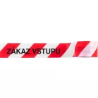 Szalag Strend Pro, 80 mm, L-250 m, figyelmeztető, piros/fehér "BELÉPNI TILOS"