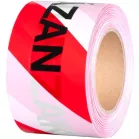 Szalag Strend Pro, 80 mm, H-250 m, figyelmeztető, piros/fehér, Cseh "VSTUP ZAKÁZÁN" felirattal
