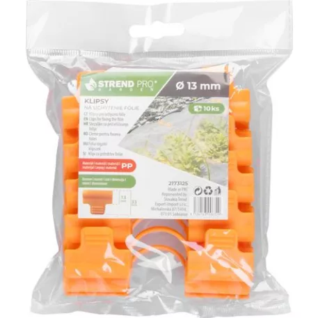 Klippek fólia rögzítéséhez Strend Pro, palántanevelőkhöz, fóliasátrakhoz, átmérő 13 mm, csomag. 10 d