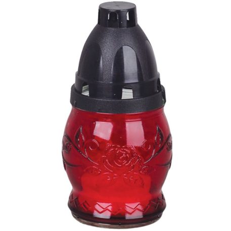 Sír lámpás Grave, piros üveg, 6-8 h, 25 g, magasság 13 cm, sírhoz, csomag. 10 db