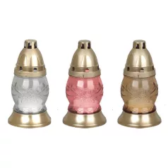 Sírgyertya, színkeverék, 10 h, 40 g, 15 cm, sírhoz