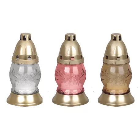 Sírgyertya, színkeverék, 10 h, 40 g, 15 cm, sírhoz