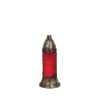 Mécses Grave, piros/fehér üveg, 28 óra, 80 g, 25 cm, sírra