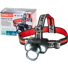  Fejlámpa Strend Pro XL121807, LED, 900 lm, ZOOM, 1800 mAh, USB töltés