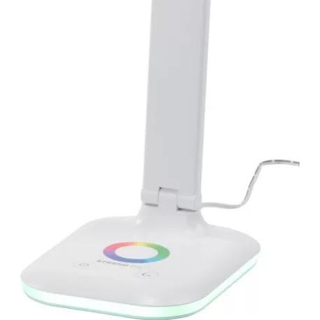 Lámpa Strend Pro, asztali, érintésvezérlés, fényerőszabályozás, RGB, háttérvilágítású talp, 4 W, feh