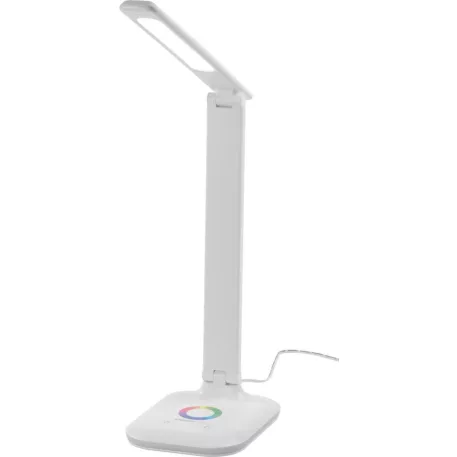Lámpa Strend Pro, asztali, érintésvezérlés, fényerőszabályozás, RGB, háttérvilágítású talp, 4 W, feh