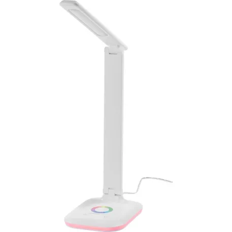 Lámpa Strend Pro, asztali, érintésvezérlés, fényerőszabályozás, RGB, háttérvilágítású talp, 4 W, feh