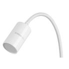 Lámpa Strend Pro, asztali, csíptetős, Alu, fehér, USB, 41 cm