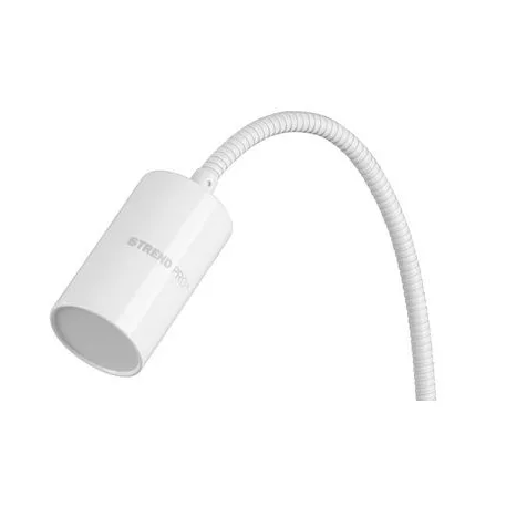 Lámpa Strend Pro, asztali, csíptetős, Alu, fehér, USB, 41 cm