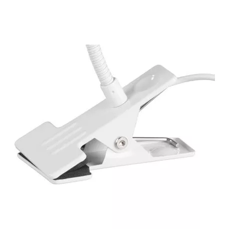 Lámpa Strend Pro, asztali, csíptetős, Alu, fehér, USB, 41 cm