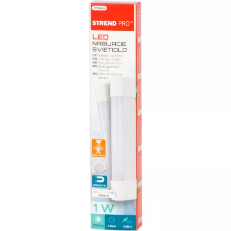 Lámpa Strend Pro, éjszakai, LED, érzékelővel, USB töltés, mágnessel, Sellbox 12 db