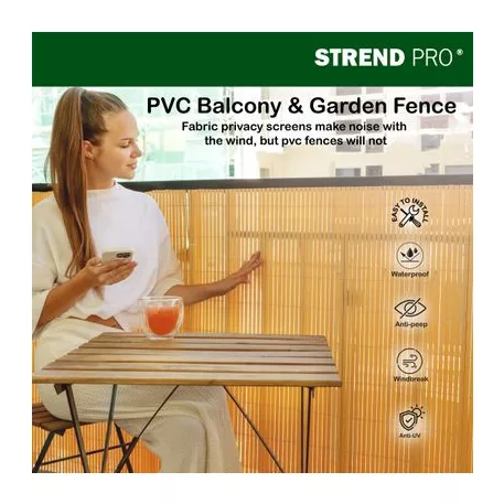 Kerítés Ence DF13, PVC 900 mm, L-3 m, bambusz, 1300g/m2, UV