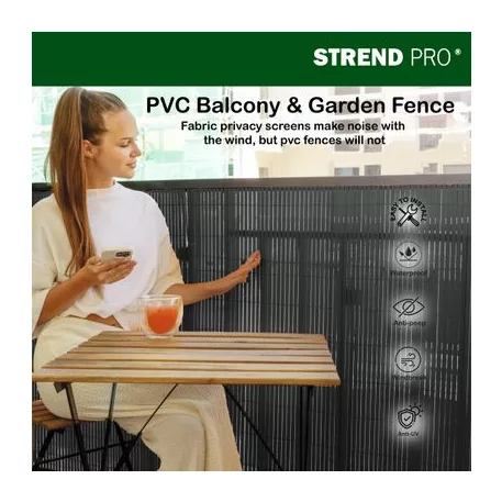 Kerítés Ence DF13, PVC 900 mm, L-3 m, antracit, 1300g/m2, UV