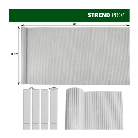 Kerítés Ence DF13, PVC 900 mm, L-3 m, világosszürke, 1300g/m2, UV