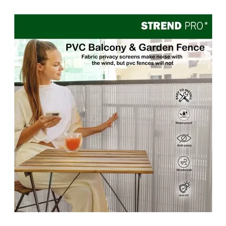 Kerítés Ence DF13, PVC 900 mm, L-3 m, világosszürke, 1300g/m2, UV