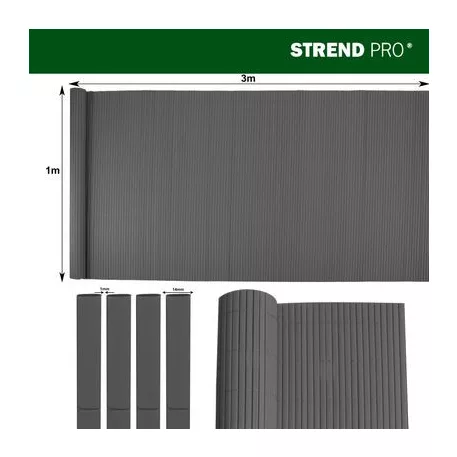 Kerítés Ence DF13, PVC 1000 mm, L-3 m, antracit, 1300g/m2, UV