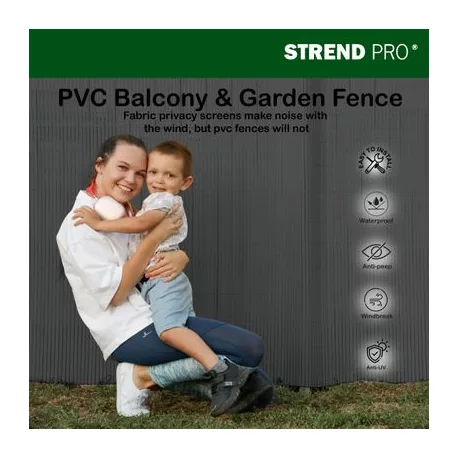 Kerítés Ence DF13, PVC 1500 mm, L-3 m, antracit, 1300g/m2, UV